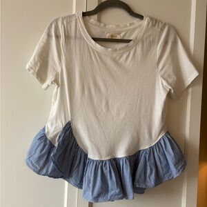Maeve by Anthropologie striped ruffle-hem t-shirt